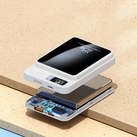 Banque d'Alimentation Portable 22,5 W à Charge Rapide 10000 mAh avec Écran LED Magnétique Sans Fil pour Téléphone Mobile
