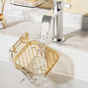 <b>Soap</b> <b>Dish</b> Acrylic Rectangular Self Drain Wall Mounted Bathroom <b>Soap</b> <b>Holder</b> Transparent White Light Green Amber Color - Product Image 3