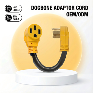 Cable de Extensión de Carga para Vehículos Eléctricos y Autocaravanas de Uso Pesado para Exteriores, NEMA 14-50P a 14-50R, 50A, de Fábrica Linsheng - Product Image 1