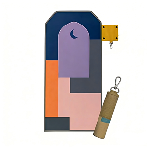 Оптовый складной молитвенный коврик-брелок Ai-Mich для Рамадана с индивидуальным логотипом, рекламный подарок для мусульман - Product Image 1