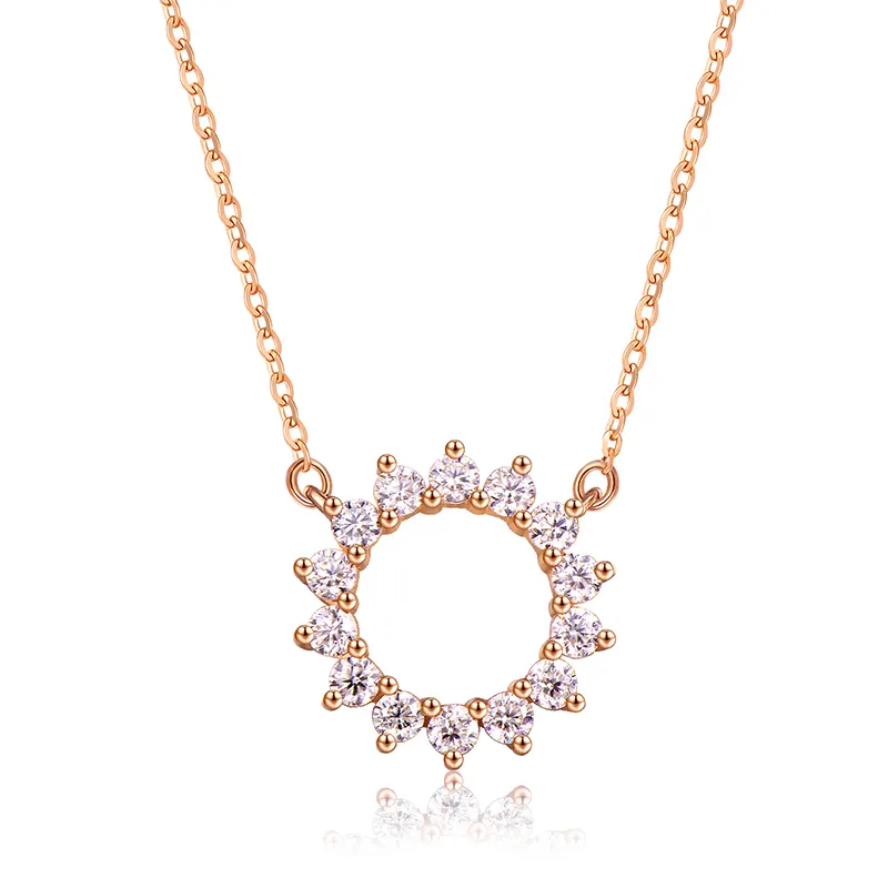 Collier trèfle à quatre feuilles en or 14K 18K, marque de luxe, collier de soleil pour femmes, tendance