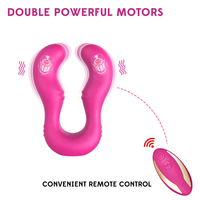Gode vibrant sans fil télécommandé Stimulateur de clitoris en forme de U pour femmes Jouets sexuels pour femmes couples adultes