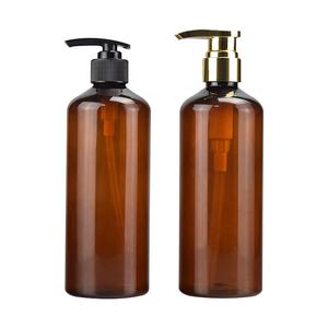 Bouteille <span class=keywords><strong>de</strong></span> crème cosmétique <span class=keywords><strong>Obturateur</strong></span> rond en plastique brun 500 pour shampooing Lotion pour le corps Autres cosmétiques Contenants d'emballage <span class=keywords><strong>de</strong></span> qualité supérieure - Product Image 2