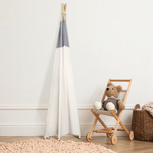 Carpa <span class=keywords><strong>Tipi</strong></span> Grande y Portátil de Algodón para Niños, Carpa de Juego Interior/Exterior de Madera para Decoración de Habitación de Bebé - Product Image 3
