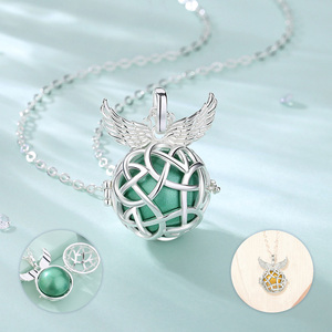 Changda maman à être bijoux ailes d'ange ange carillon appelant Bola harmonie boule collier pour cadeaux de grossesse - Product Image 4