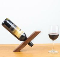 Porte-bouteilles et support flottant pour bouteilles en bambou classique, écologique et équilibré, outils de bar, décoration domestique, taille S