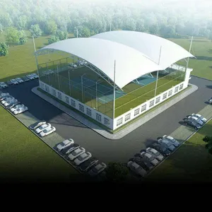 抗拉膜结构网球场防水防紫外线织物天篷屋顶