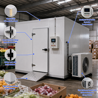 Chambre Froide Modulaire Personnalisable à Température Réglable, Chambre Froide Type Walk-in pour Fruits, Légumes, Viandes et Fruits de Mer