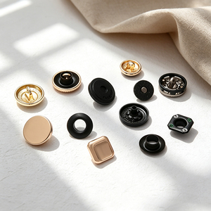 Classic Metal <b>Buttons</b> Assorted Shapes And Colors Nickel-Free Embossed Logo Design - Product Image 4
