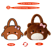Sac à dos personnalisé en peluche avec logo OEM ODM, créez votre propre design, jouets en peluche, rembourrage en coton PP, unisexe, fête, faible MOQ