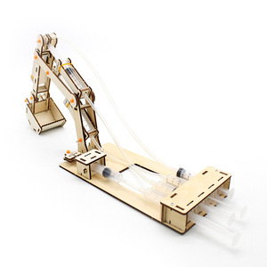 Kit de modelo de excavadora hidráulica de madera, juguete educativo STEM de operación manual para niños de 7 a 9 años, aprendizaje de ciencia e ingeniería - Product Image 2