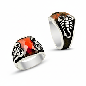 925K Sterling Silver Zircon Scorpion <b>Men</b> <b>Ring</b> - Product Image 2