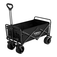 Chariot de camping pliable d'extérieur Wilderness Light-Capturing Camper, petite remorque de pique-nique, grand véhicule de camping, les enfants peuvent s'allonger, noir