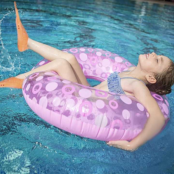 Fanwill Kids Swim Fins - Short Blade Silicone Training Flippers For Lap Swimming, Boys & Girls