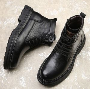 2026 Viral Men's Full-Grain Leather Ankle <b>Boots</b> | Winter Fur-Lined Waterproof Lightweight Workwear High-Top Design for <b>Boots</b> - Product Image 2