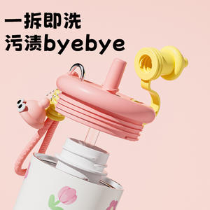 Termo de Acero Inoxidable de 500 ml, Botella de Agua Fría con Pajita para Estudiantes y Chicas, Gran Capacidad - Product Image 3