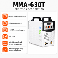 Poste à souder MMA industriel 400T 500T 630T à double module IGBT, onduleur DC pour soudage à l'arc, protection VRD pour la soudure des métaux