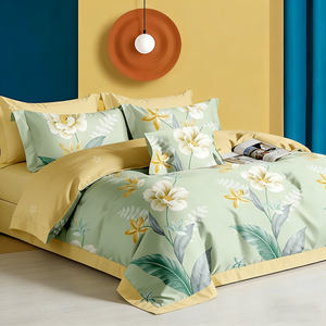 Wholesale Jacquard Cotton 200TC Plant Pattern Quilt <b>Bed</b> Linen Hotel Home Bedding Set From China Fast Ship to EU - Product Image 1