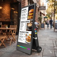 Affichage numérique LCD tactile sur pied extérieur, étanche, haute luminosité, cadre LED, pour ascenseurs, restaurants, usage commercial