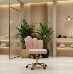 Modern Hair Beauty Salon <b>Mirror</b> Stool Chair <b>with</b> Multiple <b>Storage</b> Space and Adjustable Features for Outdoor Use - Product Image 1