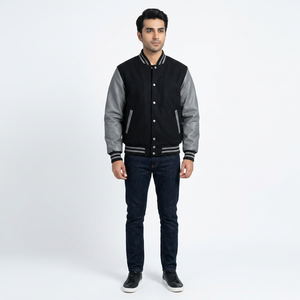 Veste universitaire en laine et polyester mélangée sur mesure pour hommes, logo brodé en chenille, veste de baseball, vêtements d'hiver - Product Image 1