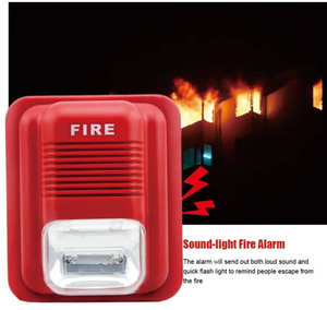 Sirène stroboscopique à feu conventionnelle d'usine avec lumière <span class=keywords><strong>flash</strong></span> LED DC 12V 24V système d'alarme <span class=keywords><strong>de</strong></span> détection d'incendie <span class=keywords><strong>de</strong></span> sécurité - Product Image 3