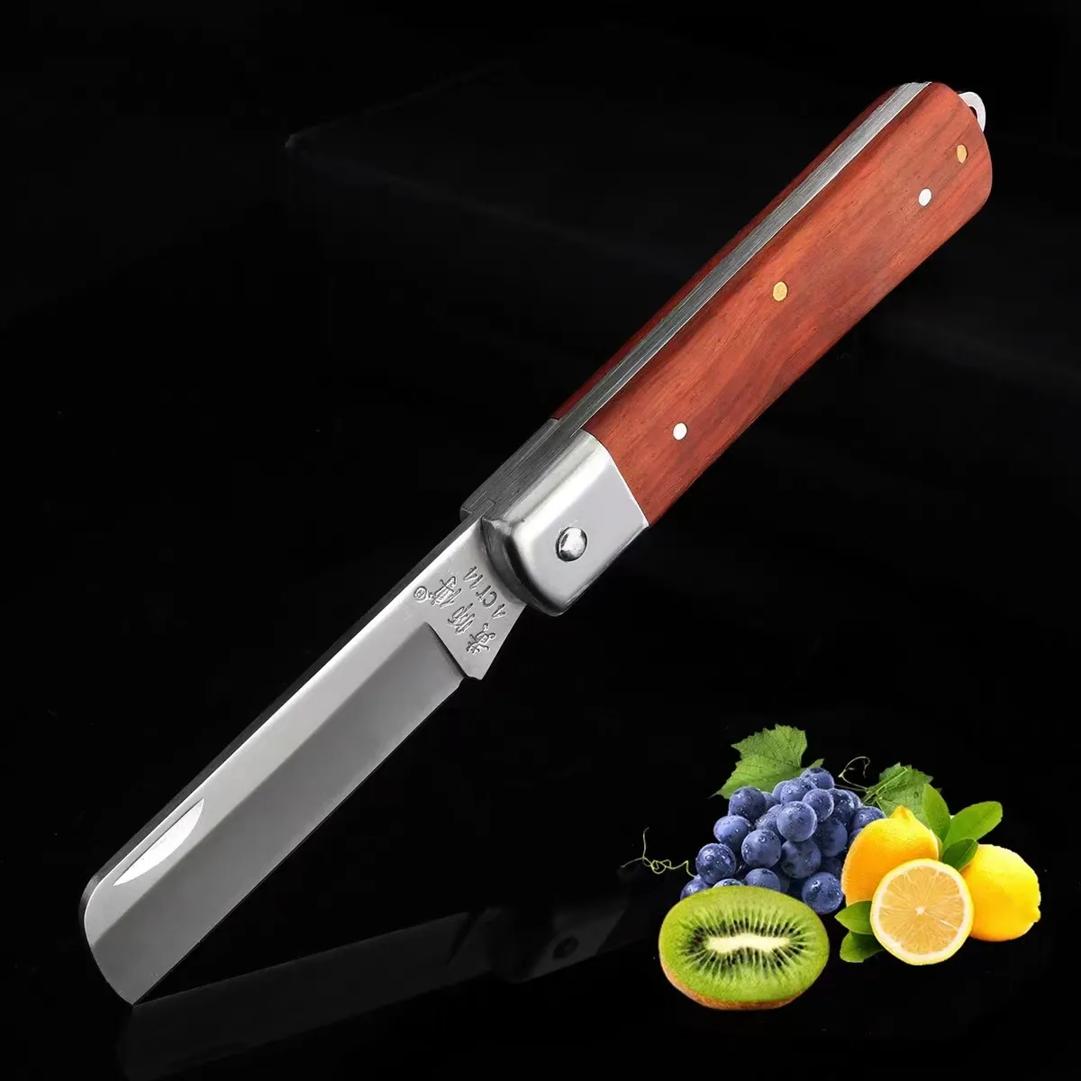 Pisau dapur buah 4cr14, pisau saku lipat luar ruangan, pisau sulam bunga pohon buah berkebun serbaguna