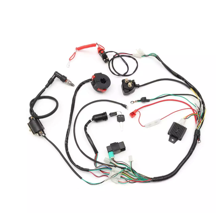 Мотоцикл катушки зажигания CDI жгут проводов ткацкий станок выпрямителя Для 50/70/90/110/125CC Quad Dirt Bike ATV Go Kart