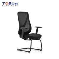 Chaise de bureau ergonomique moderne en maille, base en tube de fer, robuste, respirante, confortable, pivotante, pour usage commercial et atelier, vente en gros