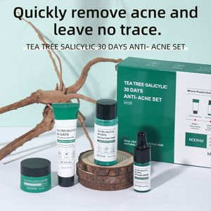Etichetta privata Anti invecchiamento riparazione <span class=keywords><strong>Kit</strong></span> cura della pelle illuminante sbiancante Acne Tea Tree cura della pelle Set per le donne - Product Image 2