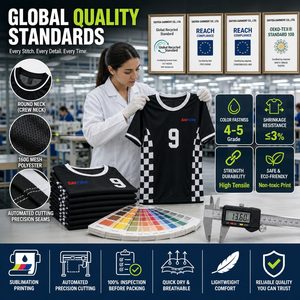 Maillot de baseball personnalisé en gros, imprimé damier, séchage rapide, respirant, boutonné, en polyester, uniforme d'équipe par sublimation - Product Image 4
