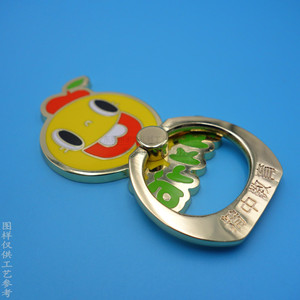 Custom <b>Ring</b> Phone Holder Zinc Alloy Gold Plated <b>Cartoon</b> Design Desktop Stand - Product Image 2