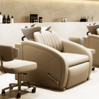 Yoocell nouveau design shampoing lit salon de coiffure chaise de lavage shampoing bols évier et chaises unité shampoing chaises à vendre