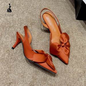 <span class=keywords><strong>Sandali</strong></span> da donna <span class=keywords><strong>con</strong></span> <span class=keywords><strong>tacco</strong></span> <span class=keywords><strong>alto</strong></span> stile gladiatore coreano, nuovo modello primaverile, <span class=keywords><strong>con</strong></span> fibbia, punta chiusa, tallone aperto, tomaia in seta imbottita, suola in gomma - Product Image 3