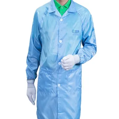 Hot Sales cleanroom tippscleanroom suit Anti Static working Clean Room Coverall esd seragam smock coats