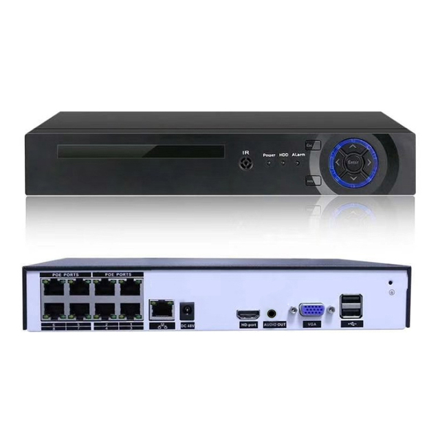 Smart Face Detection Car Detection XMEYE H265 4K DVR Video Recorder 4Channel 8Channel 8MP Camera 8CH POE NVR