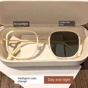 Nuevo marco grande de moda, lisas montura de gafas, gafas fotocromáticas y antiluz azul, gafas fotogray, gafas - Product Image 3