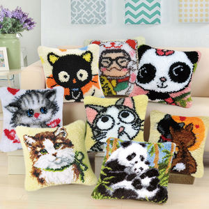 Set di ricami per tappeti per gatti <span class=keywords><strong>punto</strong></span> <span class=keywords><strong>croce</strong></span> fai da te ricamo per cavalli tappeti fai da te cuscino cuscino cuscino a forma di animale fai da te - Product Image 3