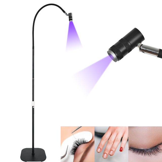 Professional UV Curing Light Lamp With Foot Switch Control Eyelash Extension Light Nail Dryer Grafting Glue Fast Curing Lamp