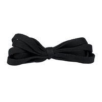 Lacets plats noirs et blancs en toile de polyester tissée unie de 8 mm (0,8 cm) pour chaussures de sport, modèle XD301, vente en gros