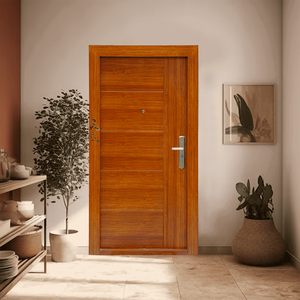 빌라 정문용 모던 스타일 마감 처리 스틸 슬라이딩 현관문 - Product Image 6