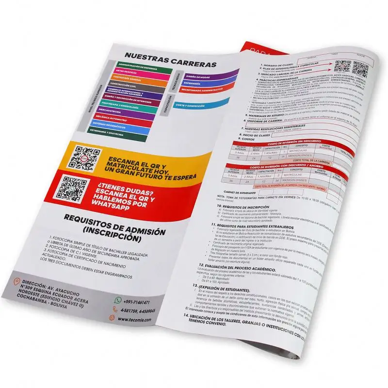 2023 Hot Sale Online Magazine En Papier Custom Lookbook Leaflet Printing