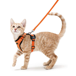 Arnés de gato para <span class=keywords><strong>gatos</strong></span>, juego de correa para caminar, Escape, ajustable, chaleco pequeño, arnés reflectante para <span class=keywords><strong>gatos</strong></span> - Product Image 5