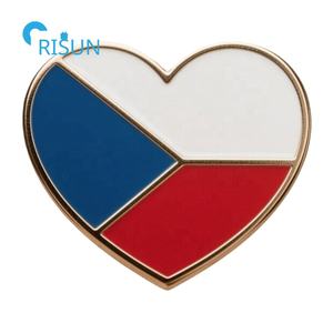 Épinglette personnalisée en émail de la République tchèque, emblème de la carte de la République tchèque, broche, badge, épinglette de chapeau, épinglette de revers - Product Image 3