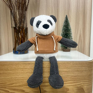 Boneka Panda Berkaki Panjang Lucu, Selimut Tidur Bayi, Boneka Isi Dakron, Hadiah Boneka, Dapat Dikustomisasi dengan Logo - Product Image 4