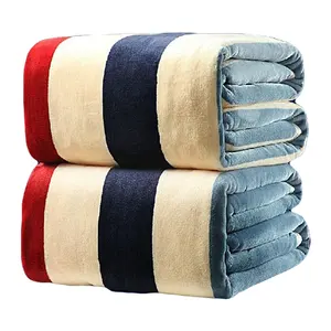 2024 Trendy Custom Gifts Soft Puffy Luxury Cheapest Flannel Fleece Bed Hug Sleeping Sofa Cozy Couch Throw Blankets For Winter