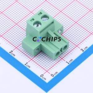 2ETYKM-5.0-02P-14-100AH Plug-in Terminal Block P=5mm Connector Plug Screw Fixing 1x2P 5mm - Product Image 1