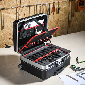 Glary chuyên nghiệp Stackable công cụ trường hợp chiến đấu hộp với bánh xe bền cán cứng nhôm công cụ thiết bị trường hợp tổ chức - Product Image 2