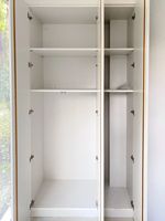 Meuble de rangement d'angle sur mesure résistant aux intempéries pour espace mort de balcon en L