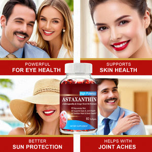 بيع بالجملة OEM Astaxanthin Softgels مع خلاصة زيت أشواغاندا وبذور عشبية للعين والمفاصل وصحة الدورة الدموية الداخلية - Product Image 3
